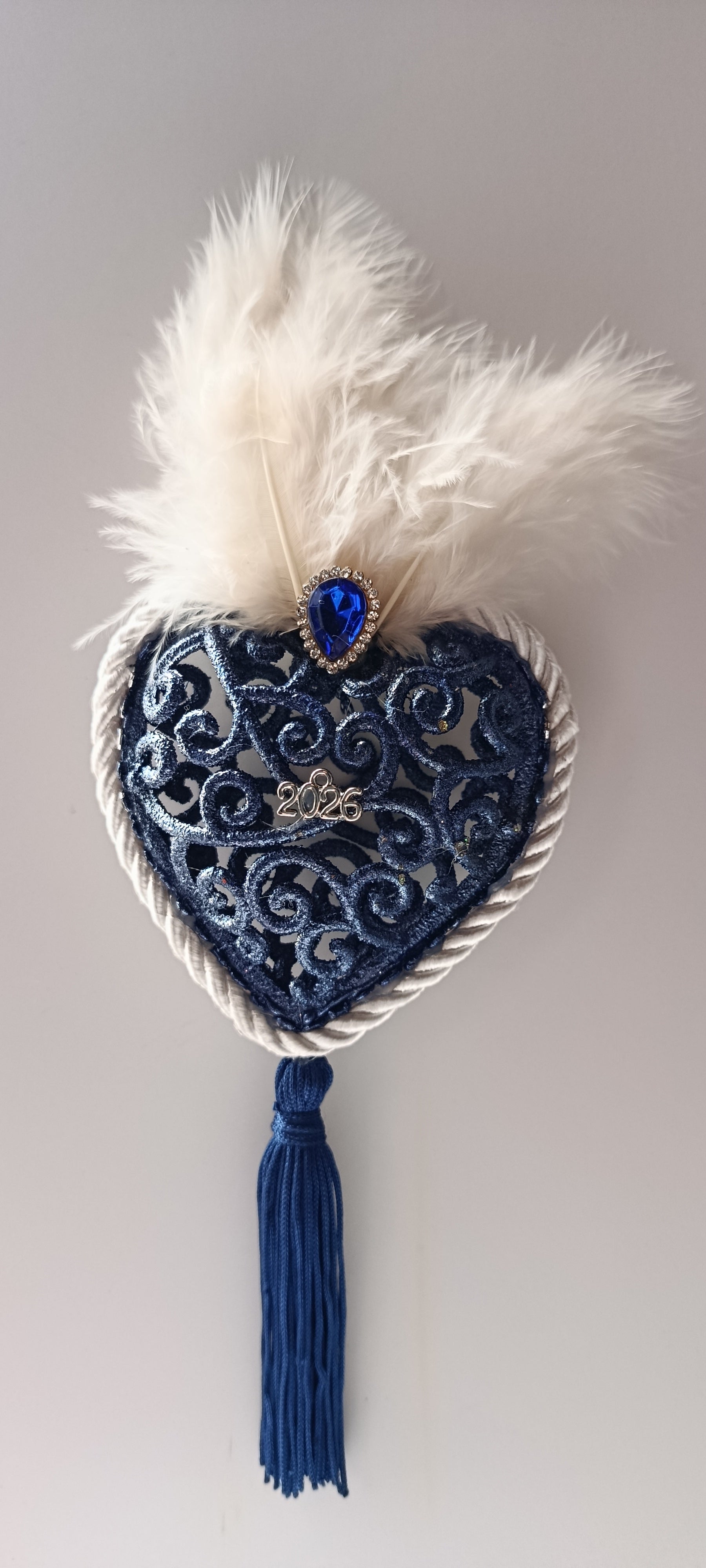 Γούρι 2026-Χριστουγεννιάτικο Στολίδι Blue Heart #0015