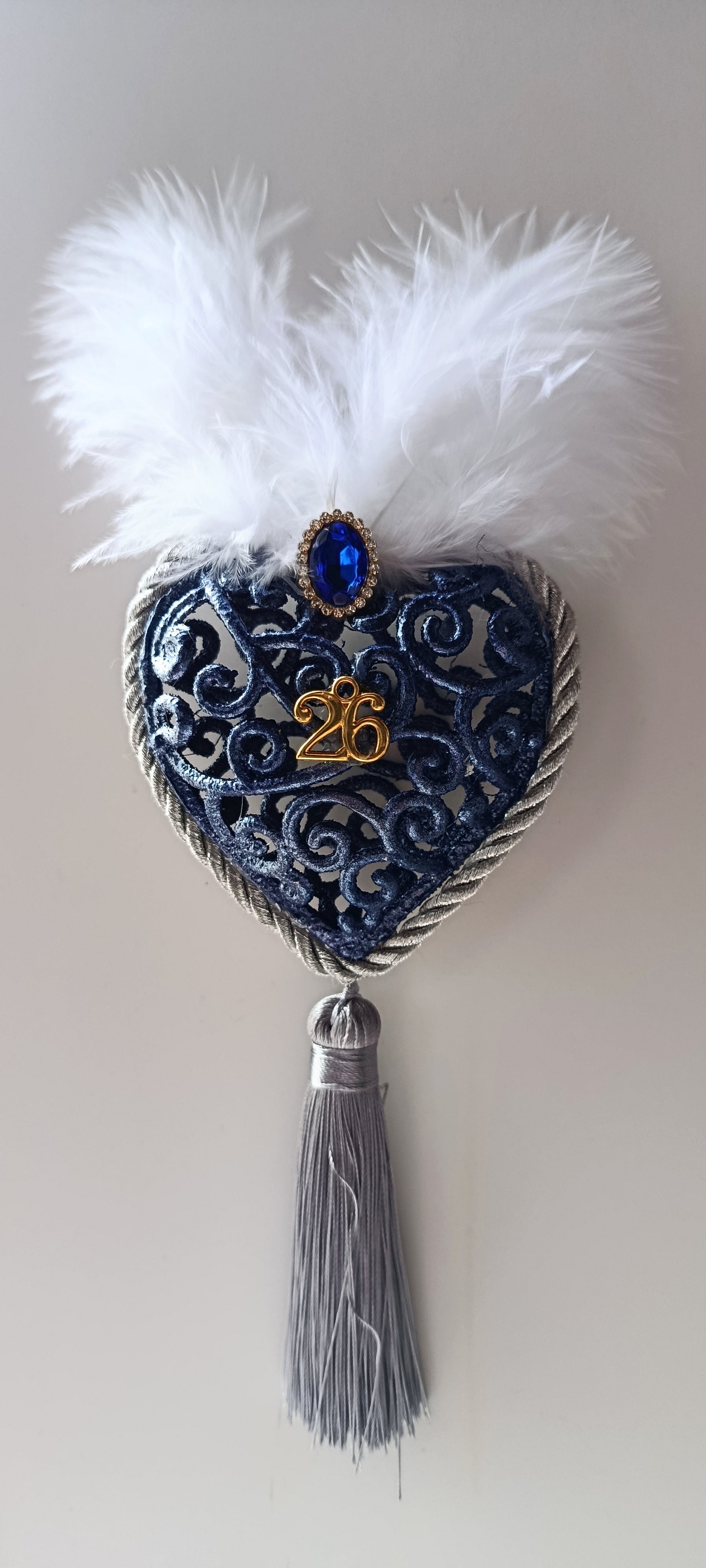 Γούρι 2026-Χριστουγεννιάτικο Στολίδι Blue Heart #0013