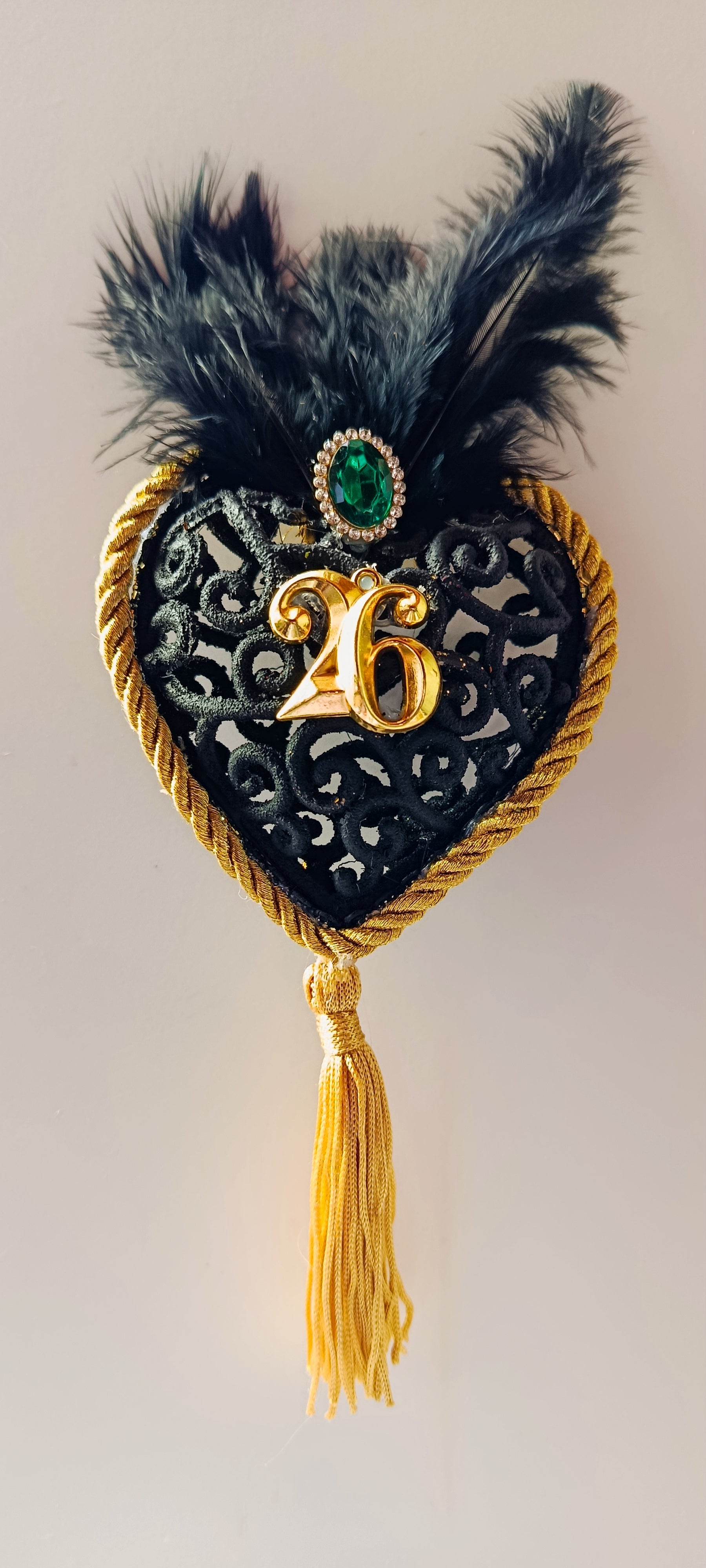 Γούρι 2026-Χριστουγεννιάτικο Στολίδι Black Heart #009