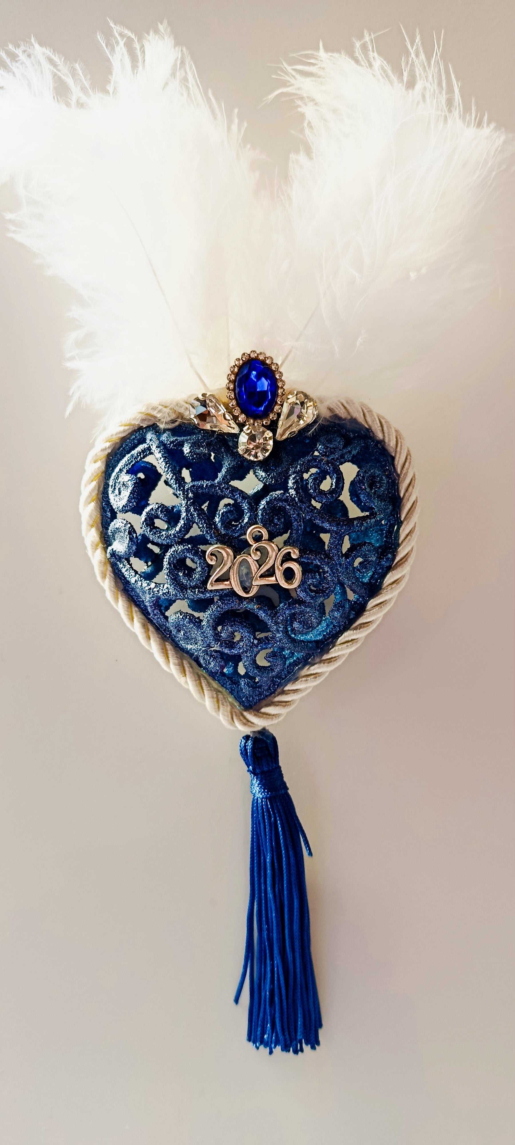 Γούρι 2026-Χριστουγεννιάτικο Στολίδι Blue Heart #005