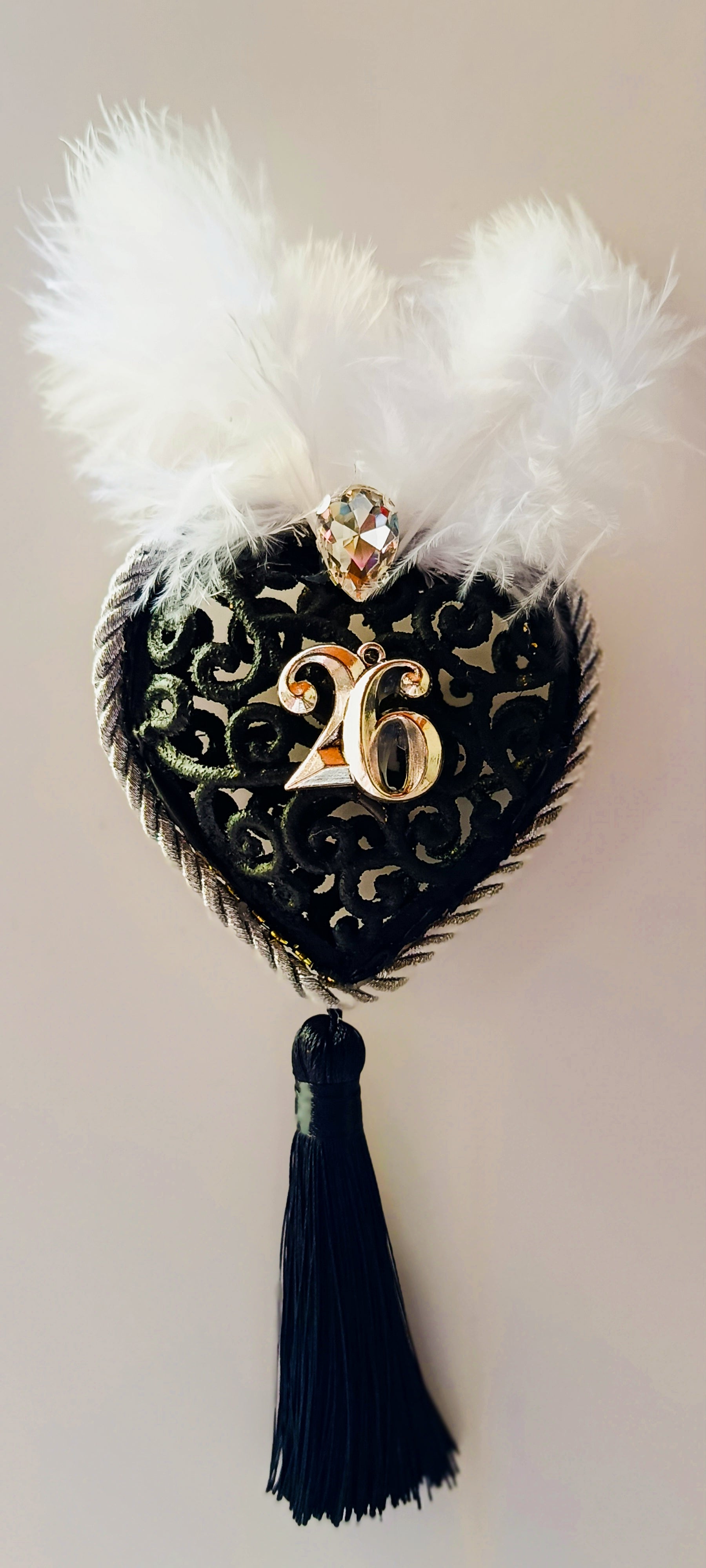 Γούρι 2026-Χριστουγεννιάτικο Στολίδι Black heart #0020