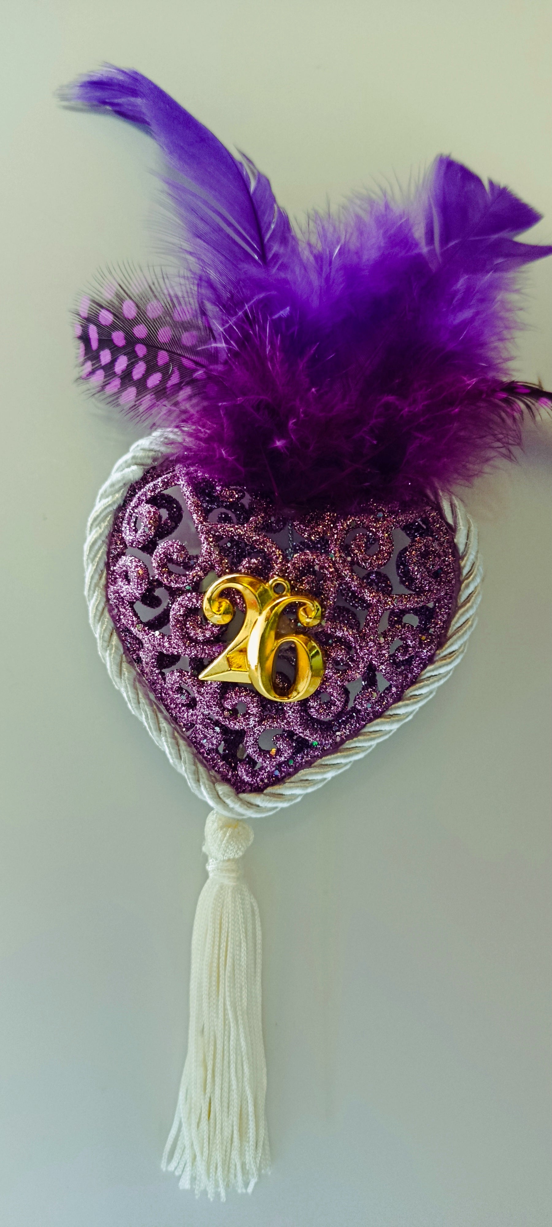 Γούρι 2026-Χριστουγεννιάτικο Στολίδι Pink-Purple Heart #002