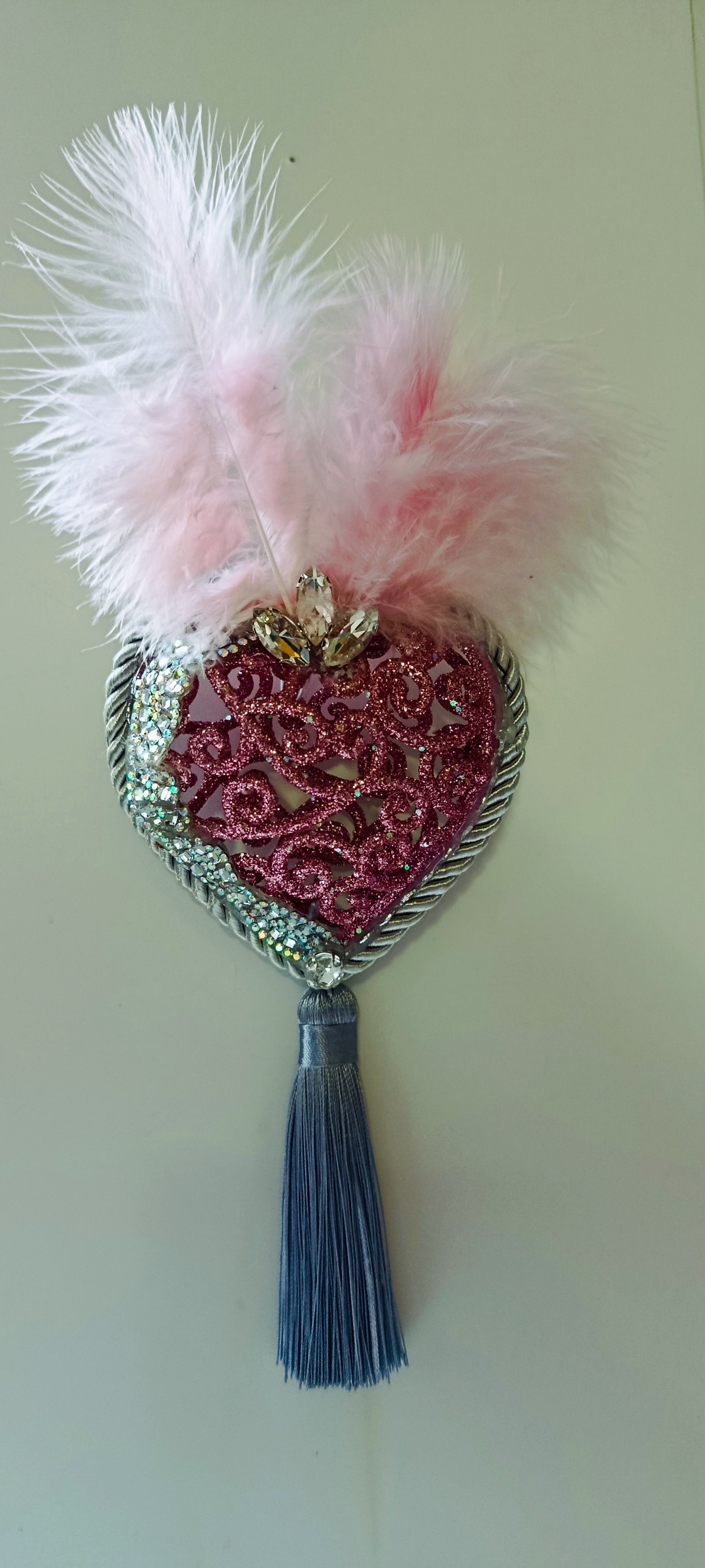 Γούρι 2026-Χριστουγεννιάτικο Στολίδι Pink Heart #006