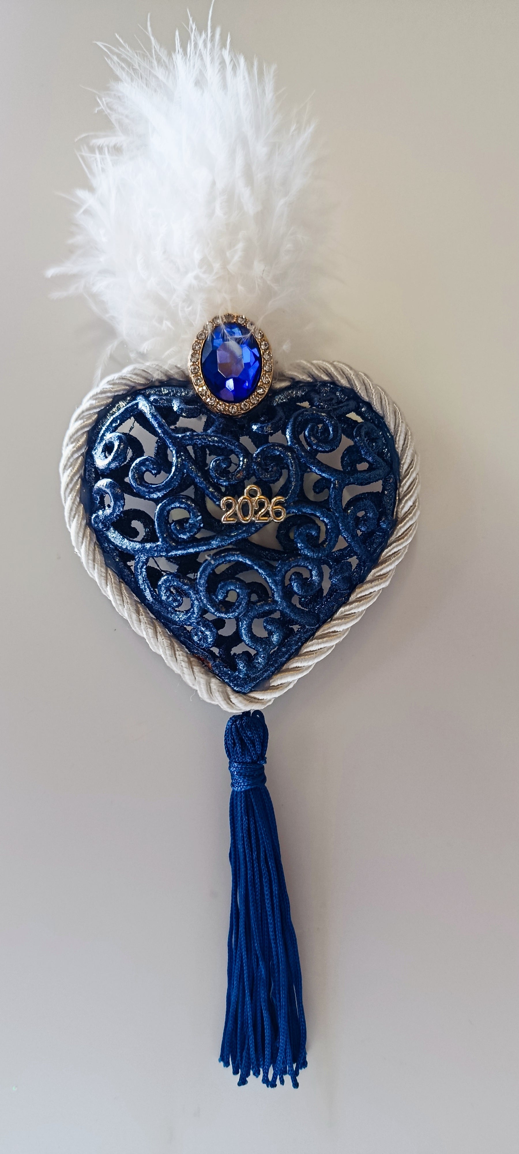 Γούρι 2026-Χριστουγεννιάτικο Στολίδι Blue Heart #0010