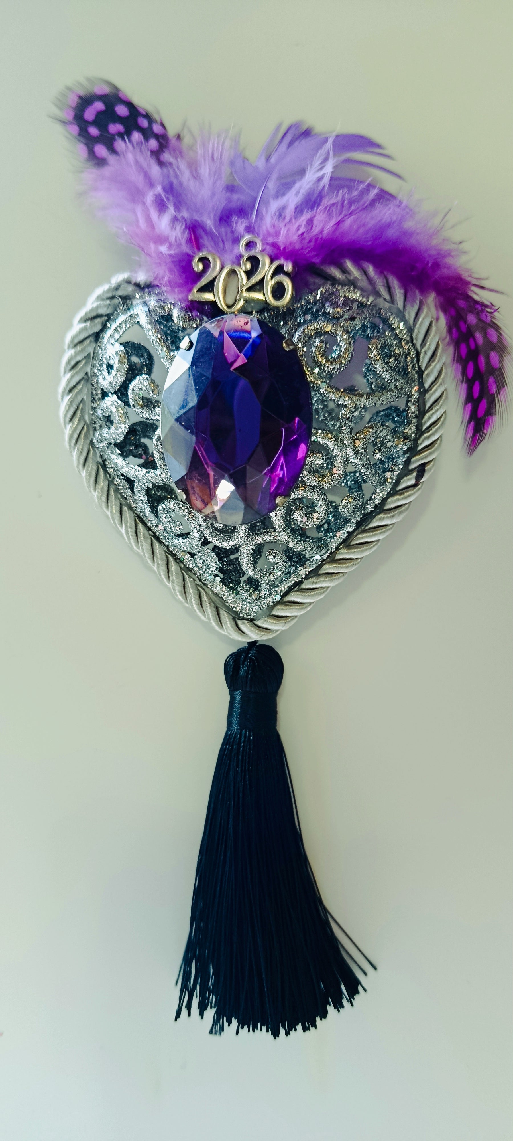 Γούρι 2026-Χριστουγεννιάτικο Στολίδι Silver Heart #002