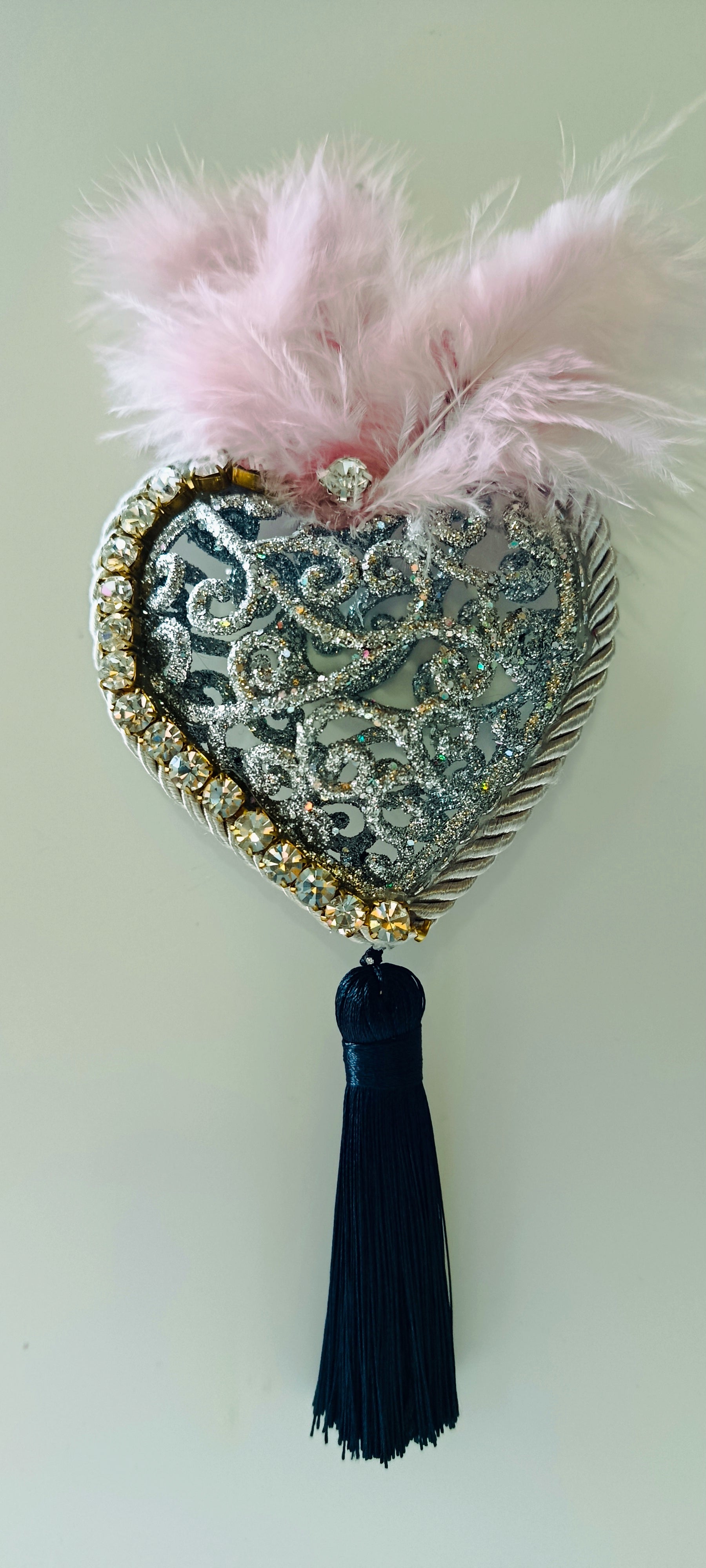 Γούρι 2026-Χριστουγεννιάτικο Στολίδι Silver Heart #0030