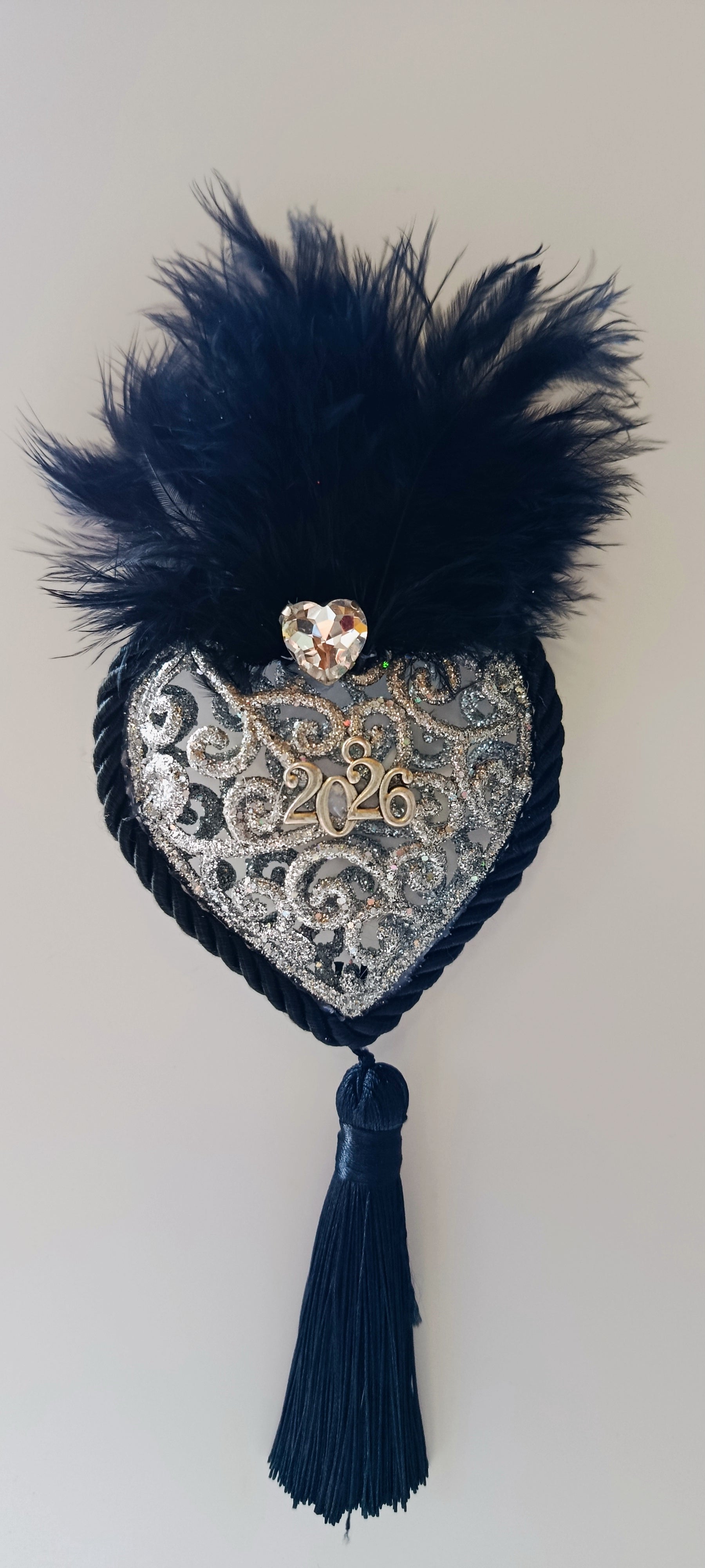 Γούρι 2026-Χριστουγεννιάτικο Στολίδι Silver Heart #0032