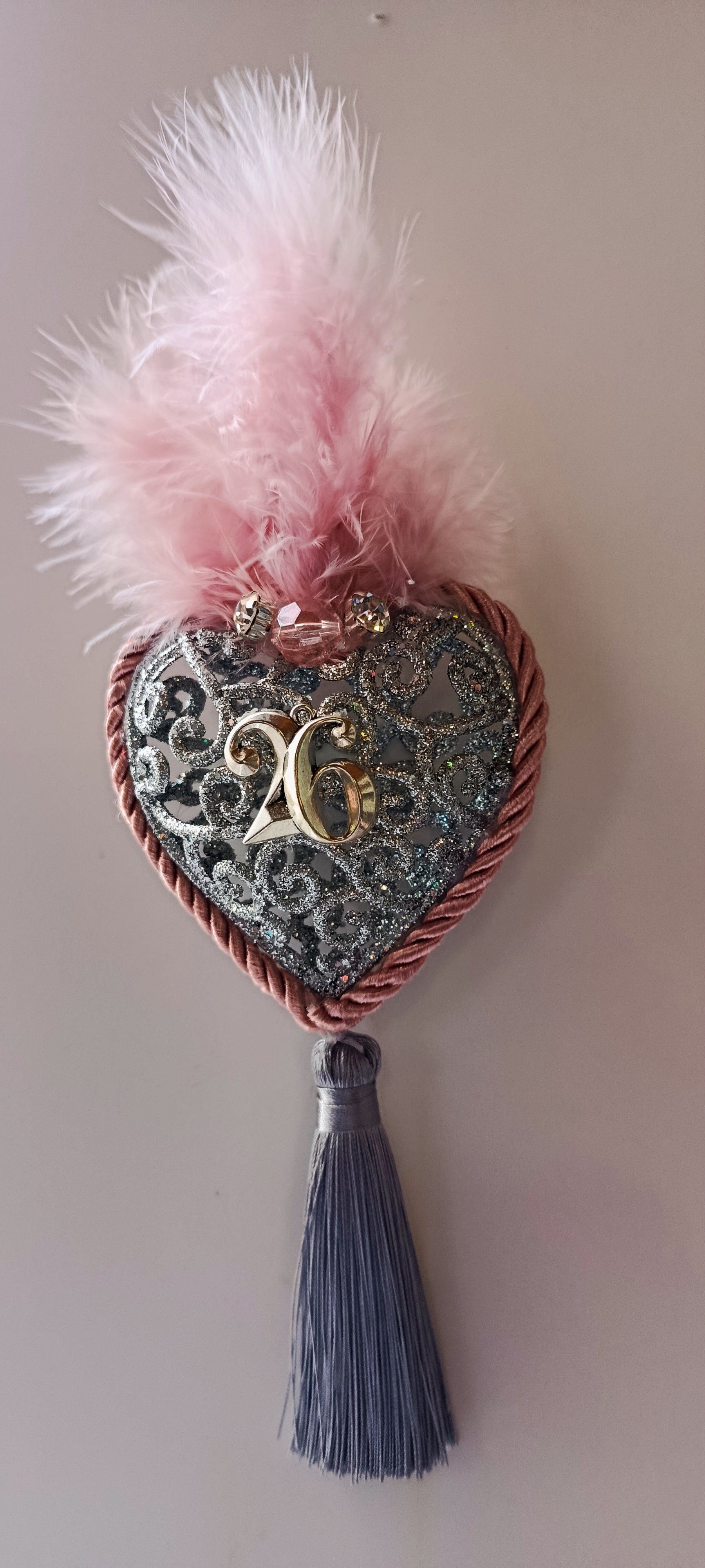 Γούρι 2026-Χριστουγεννιάτικο Στολίδι Silver Heart #022