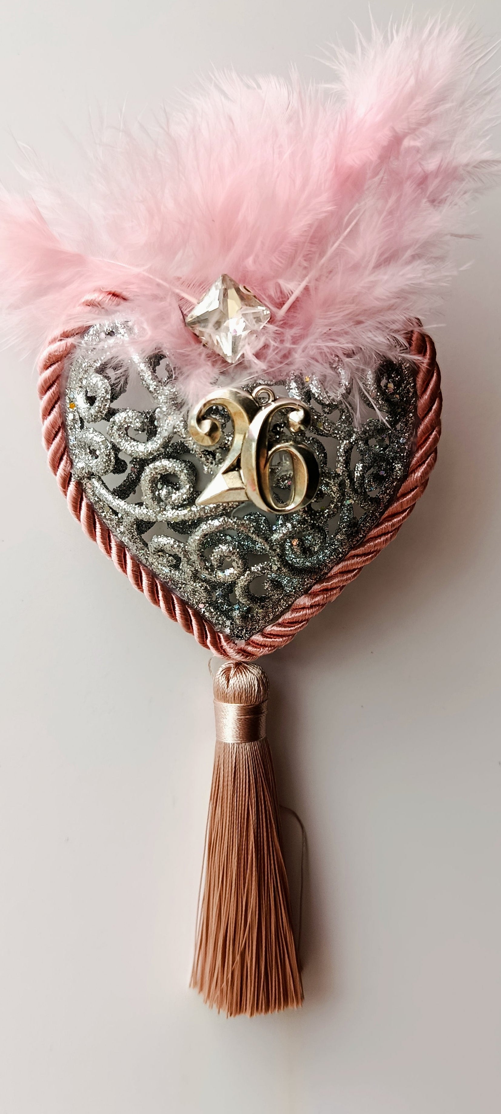 Γούρι 2026-Χριστουγεννιάτικο Στολίδι Silver Heart #0018