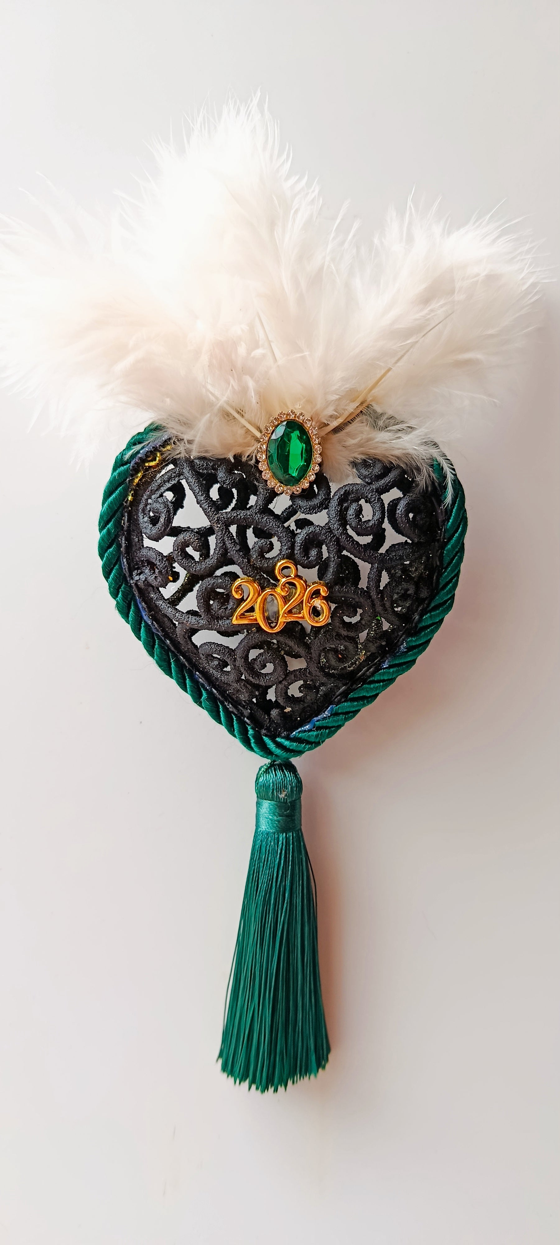 Γούρι 2026-Χριστουγεννιάτικο Στολίδι Black Heart #0023