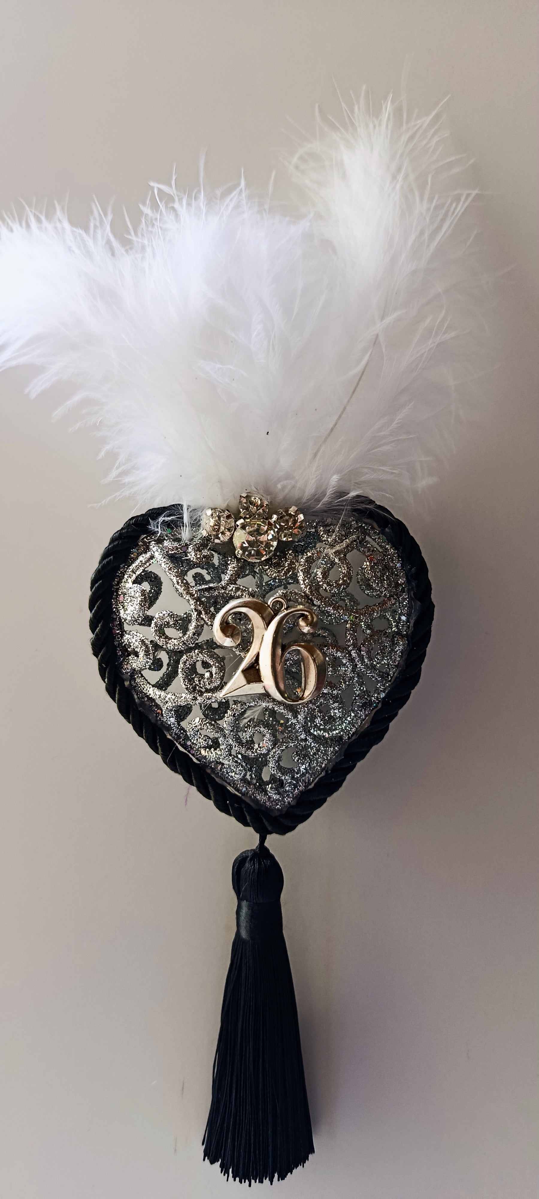 Γούρι 2026-Χριστουγεννιάτικο Στολίδι Silver Heart #0021