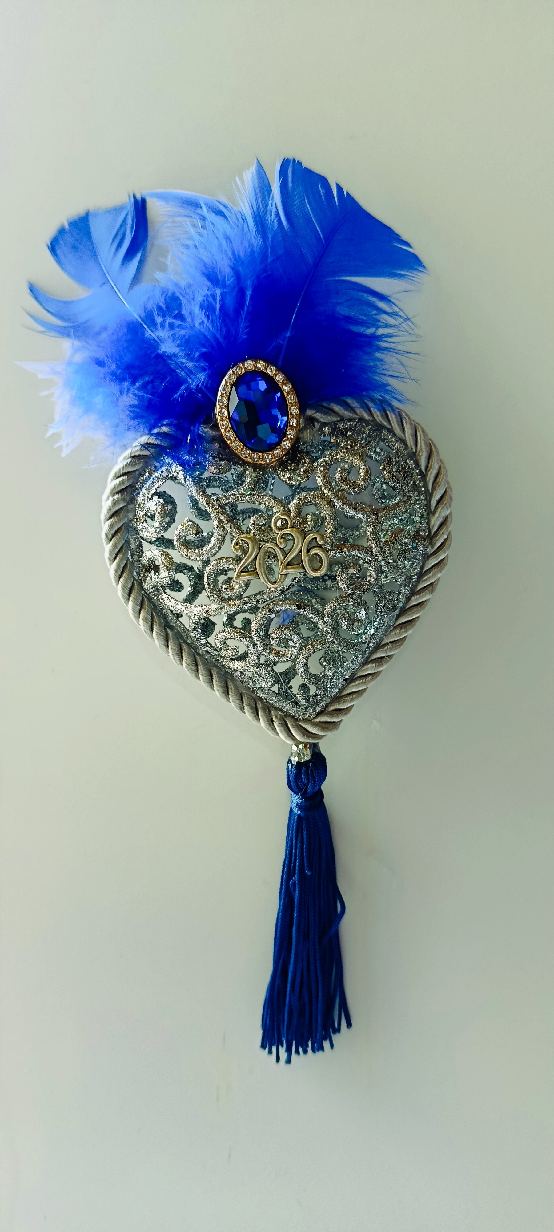 Γούρι 2026-Χριστουγεννιάτικο Στολίδι Silver Heart #0010