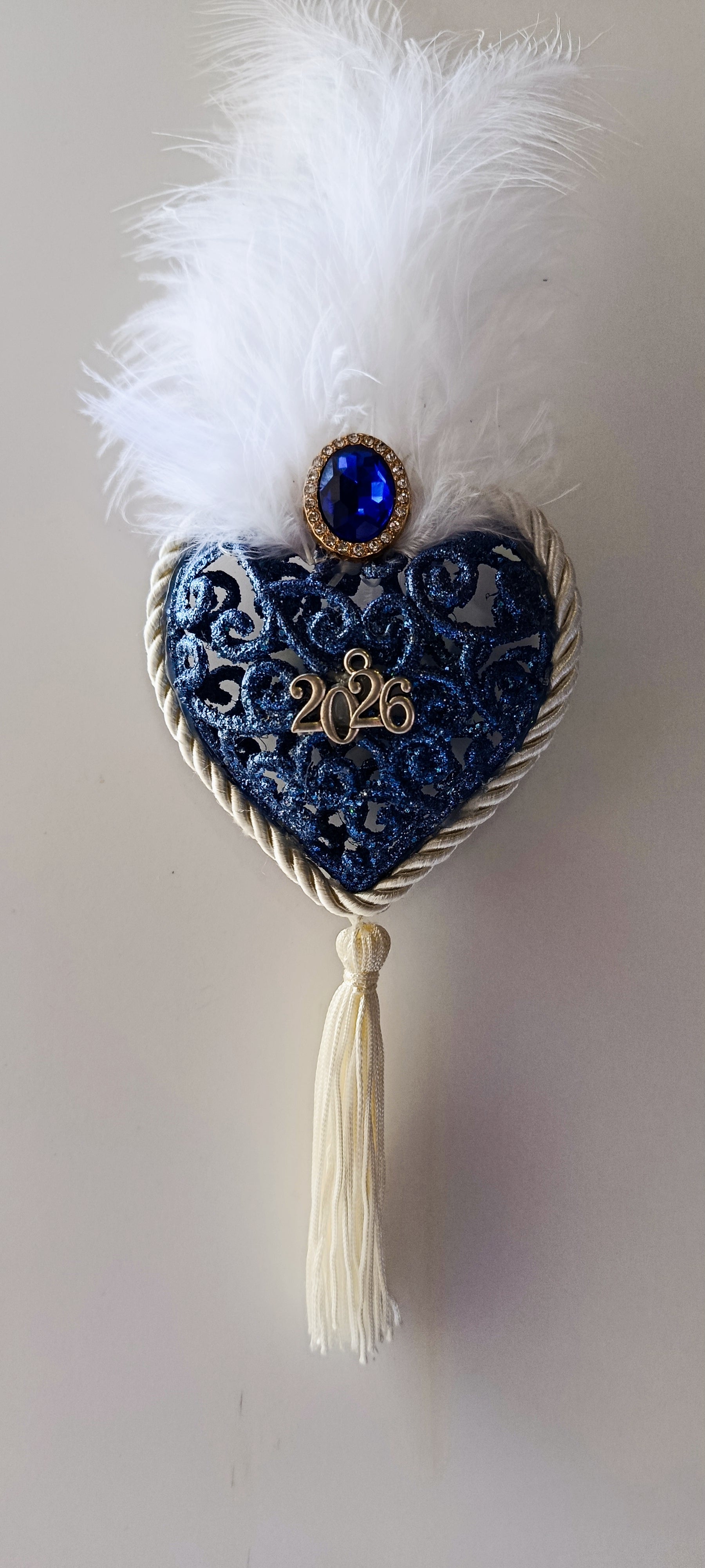 Γούρι 2026-Χριστουγεννιάτικο Στολίδι Blue Heart #004