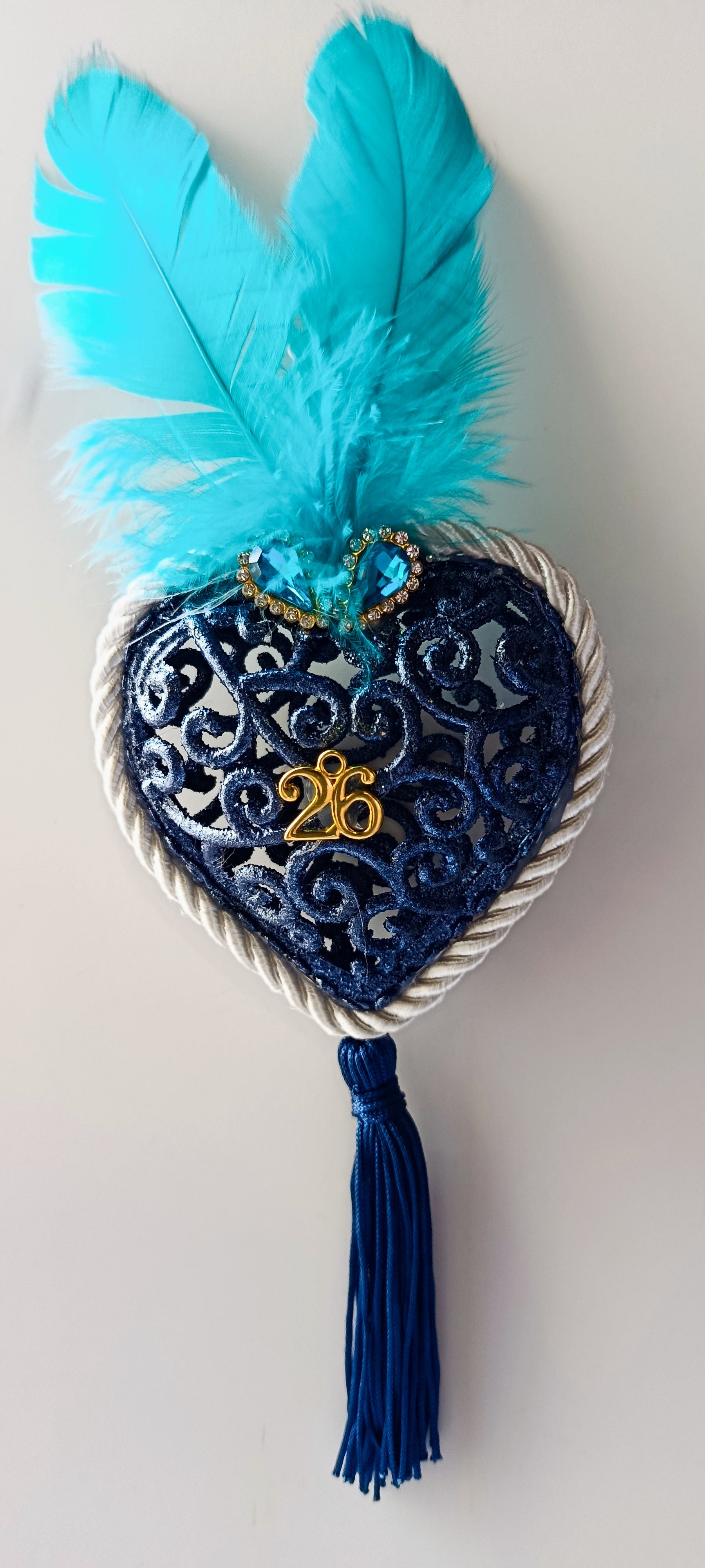 Γούρι 2026-Χριστουγεννιάτικο Στολίδι Blue Heart #002