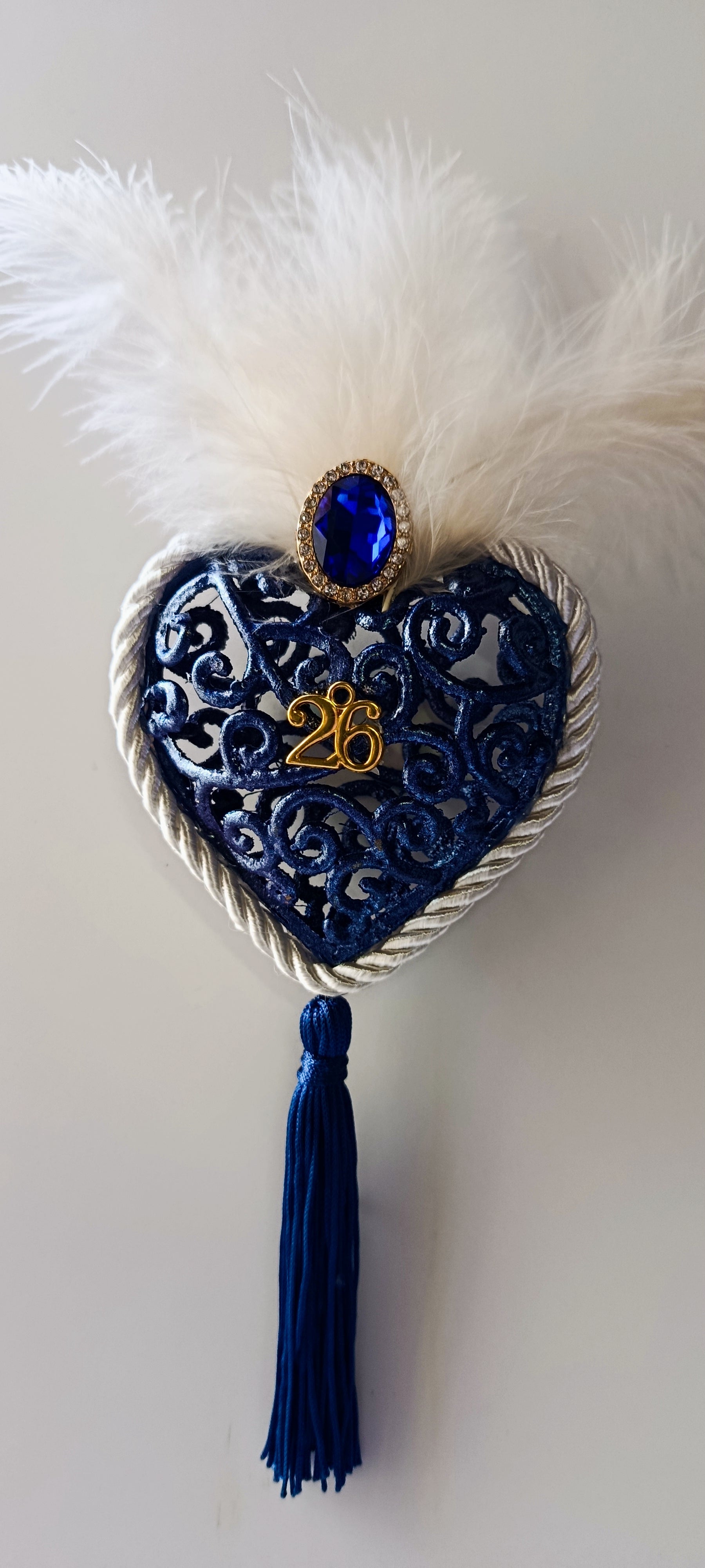 Γούρι 2026-Χριστουγεννιάτικο Στολίδι Blue Heart #0011