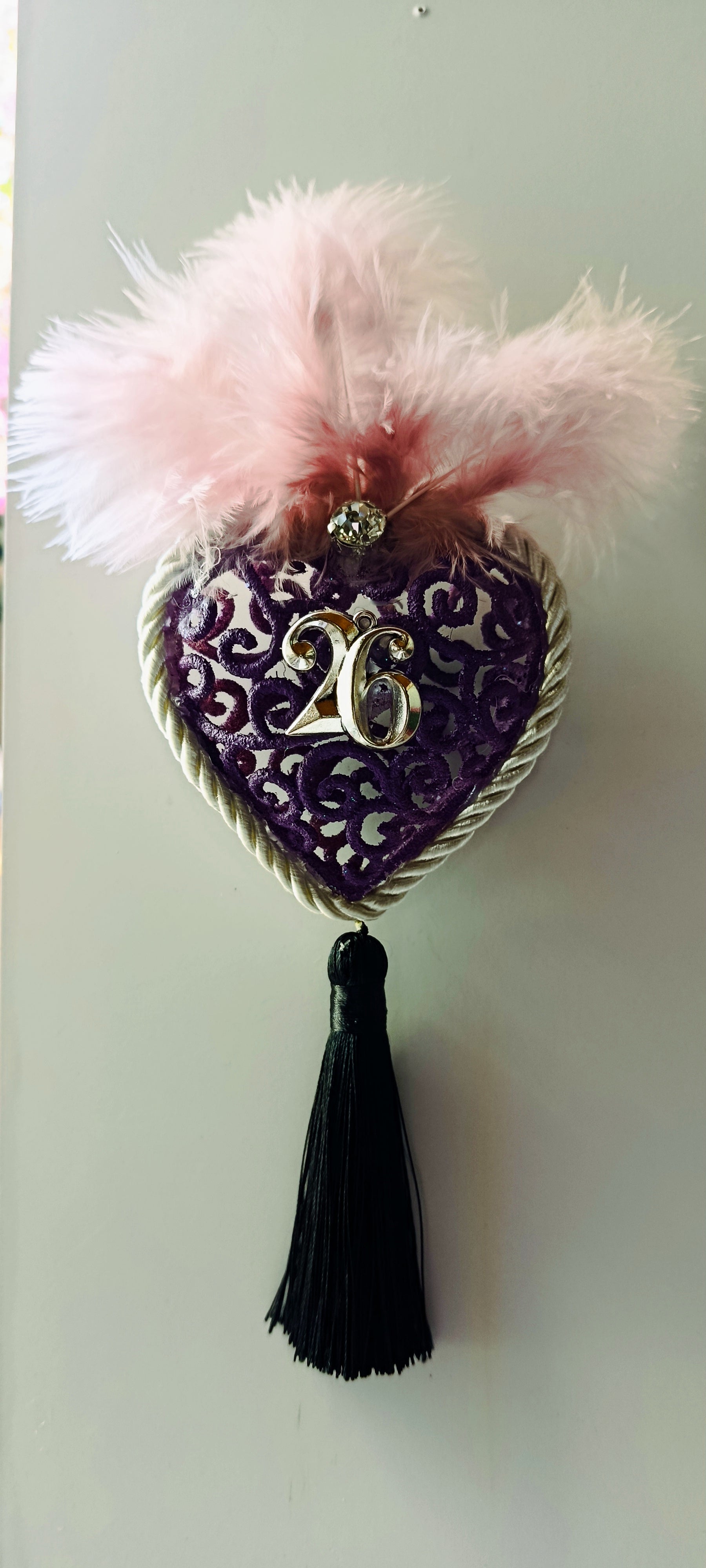 Γούρι 2026-Χριστουγεννιάτικο Στολίδι Purple Heart #003