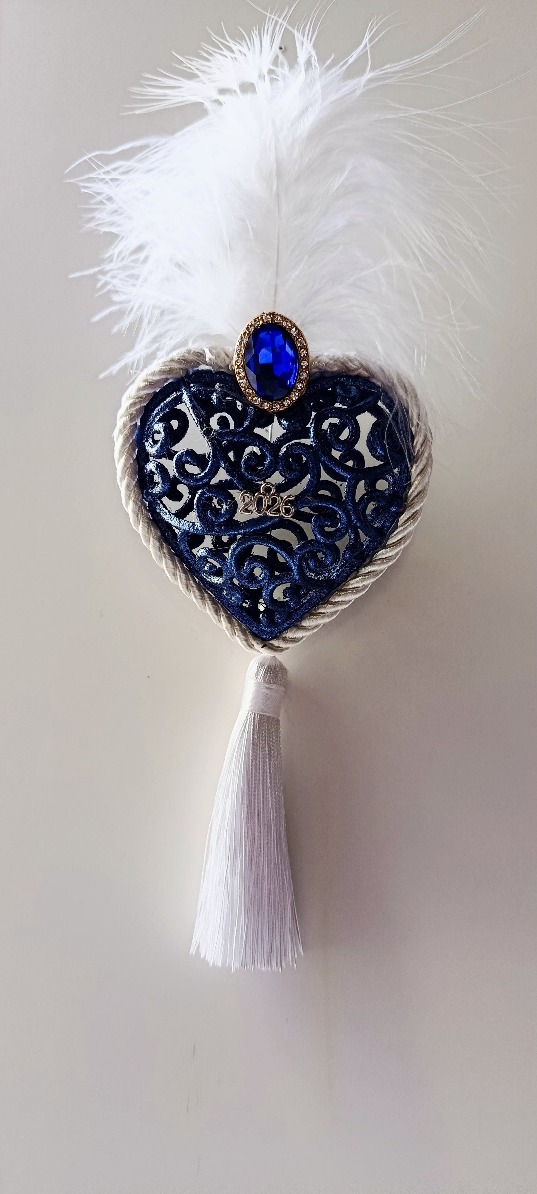 Γούρι 2026-Χριστουγεννιάτικο Στολίδι Blue Heart #0012