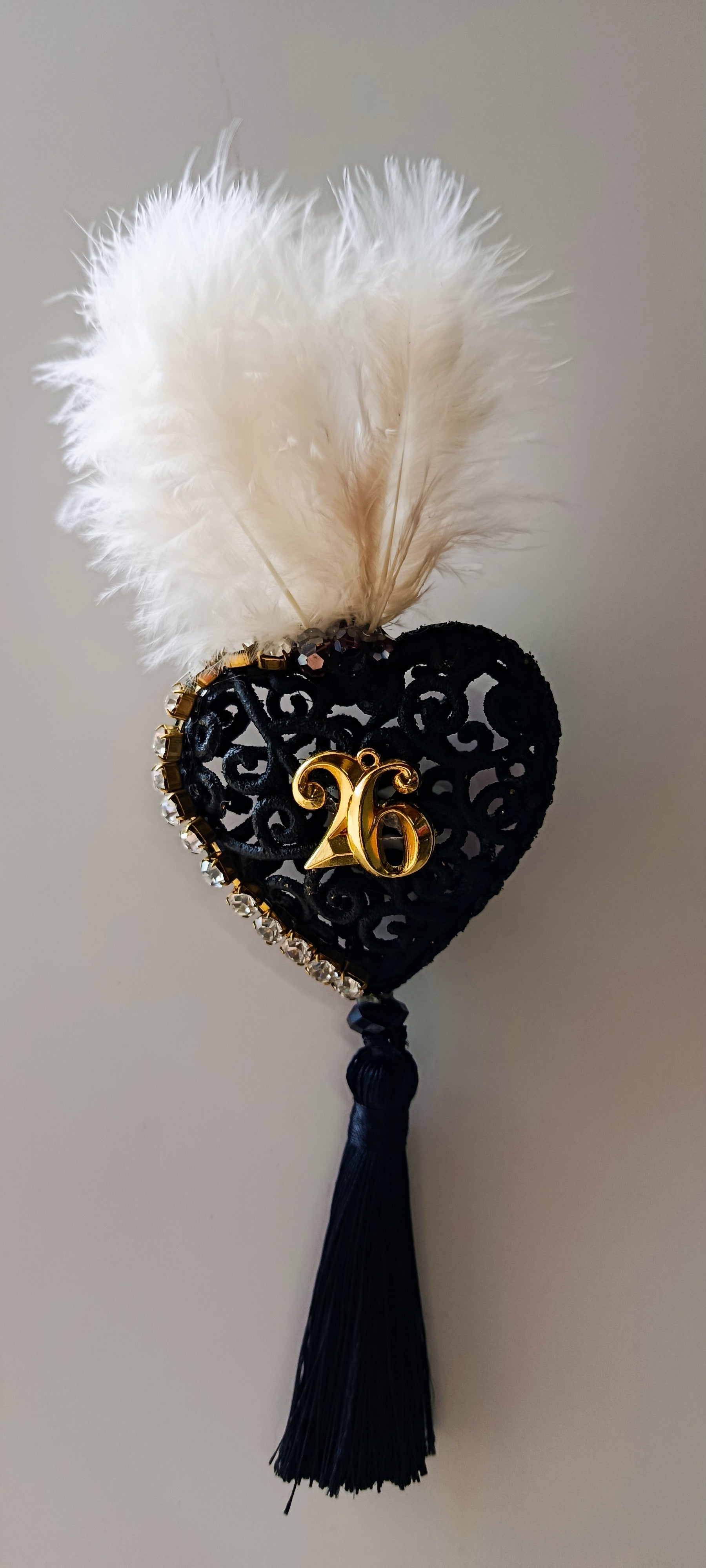 Γούρι 2026-Χριστουγεννιάτικο Στολίδι Black Heart #0021