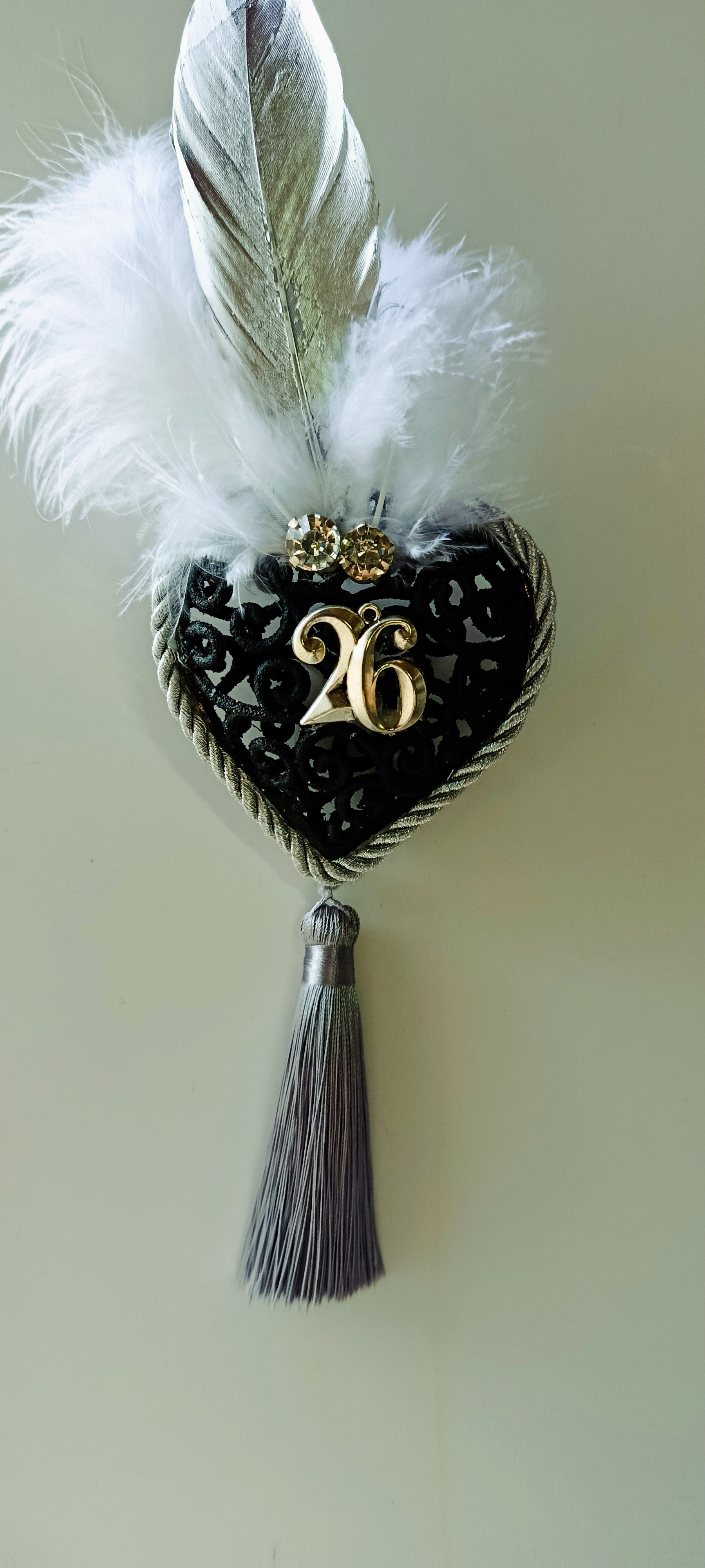 Γούρι 2026-Χριστουγεννιάτικο Στολίδι Black Heart #008